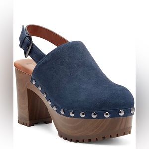 Jessica Simpson Womens Tiarah Suede Slingback Clogs